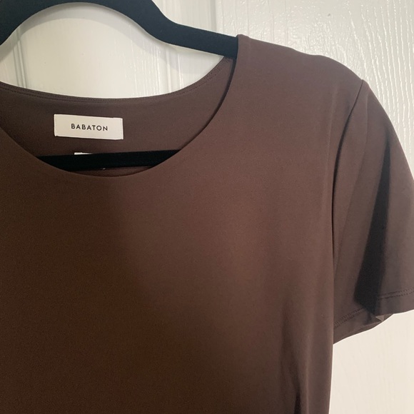 Babaton Contour Crew Shortsleeve Bodysuit (Rich Mocha Brown)- XL. Never worn. - Picture 5 of 5